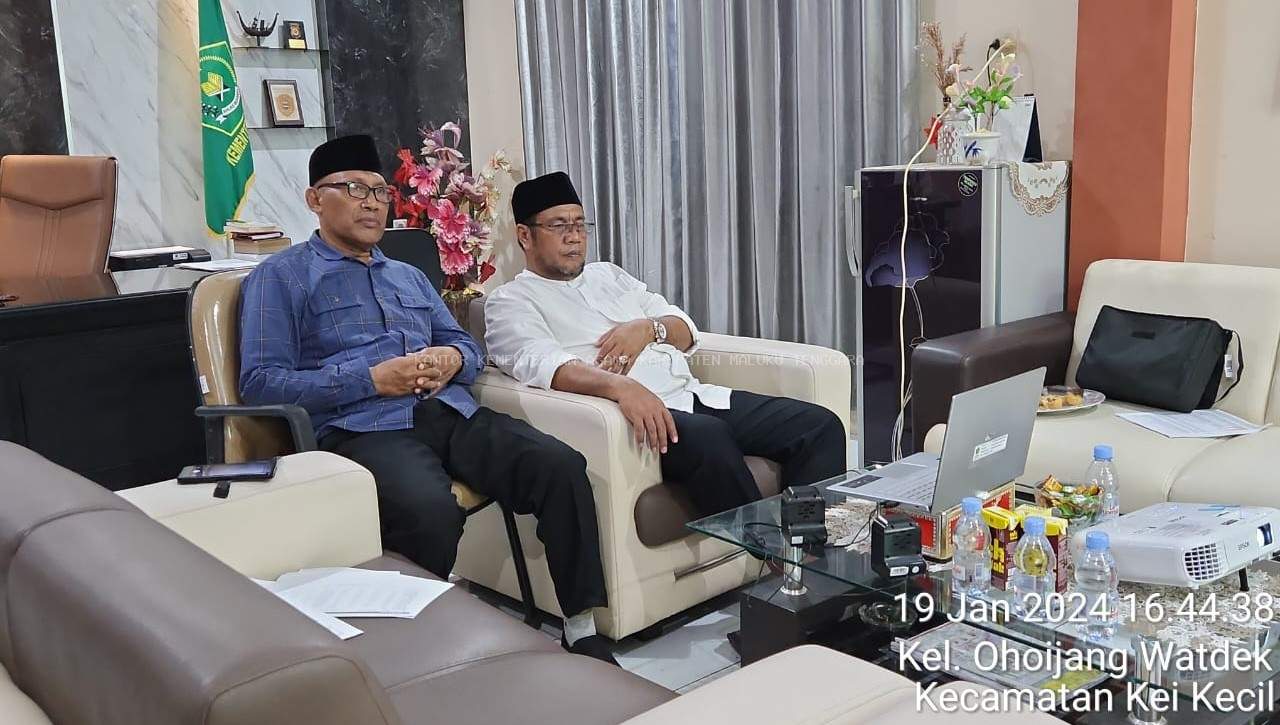 Kakankemenag Maluku Tenggara Ikuti Rakor Pelunasan Haji Reguler 2024 Secara Virtual