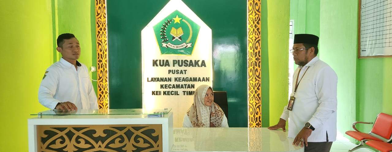 Kakan Kemenag Malra Kunjungi KUA Kei Kecil Timur Dalam Rangka Monitoring