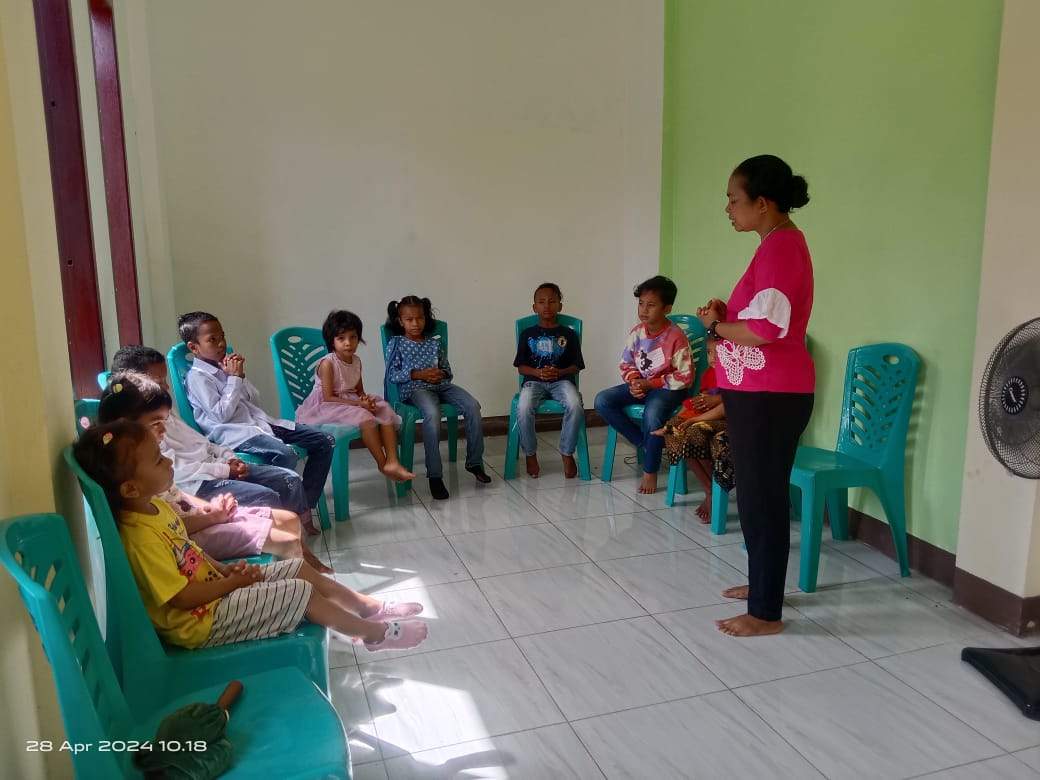 Penyuluh Agama Kristen Ajak Anak-Anak Dilingkungan Gereja Injili Seutuh Internasional (Gisi) Langgur Untuk Mendayagunakan Kasih Karunia Allah 