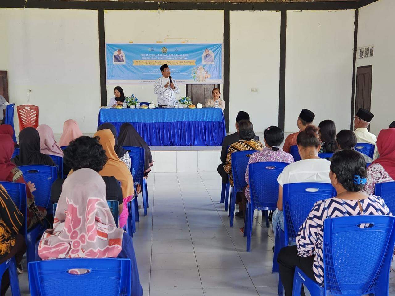 Kakan Kemenag Maluku Tenggara Buka Kegiatan Moderasi Beragama dan Pencegahan Stunting di Ohoi Wain