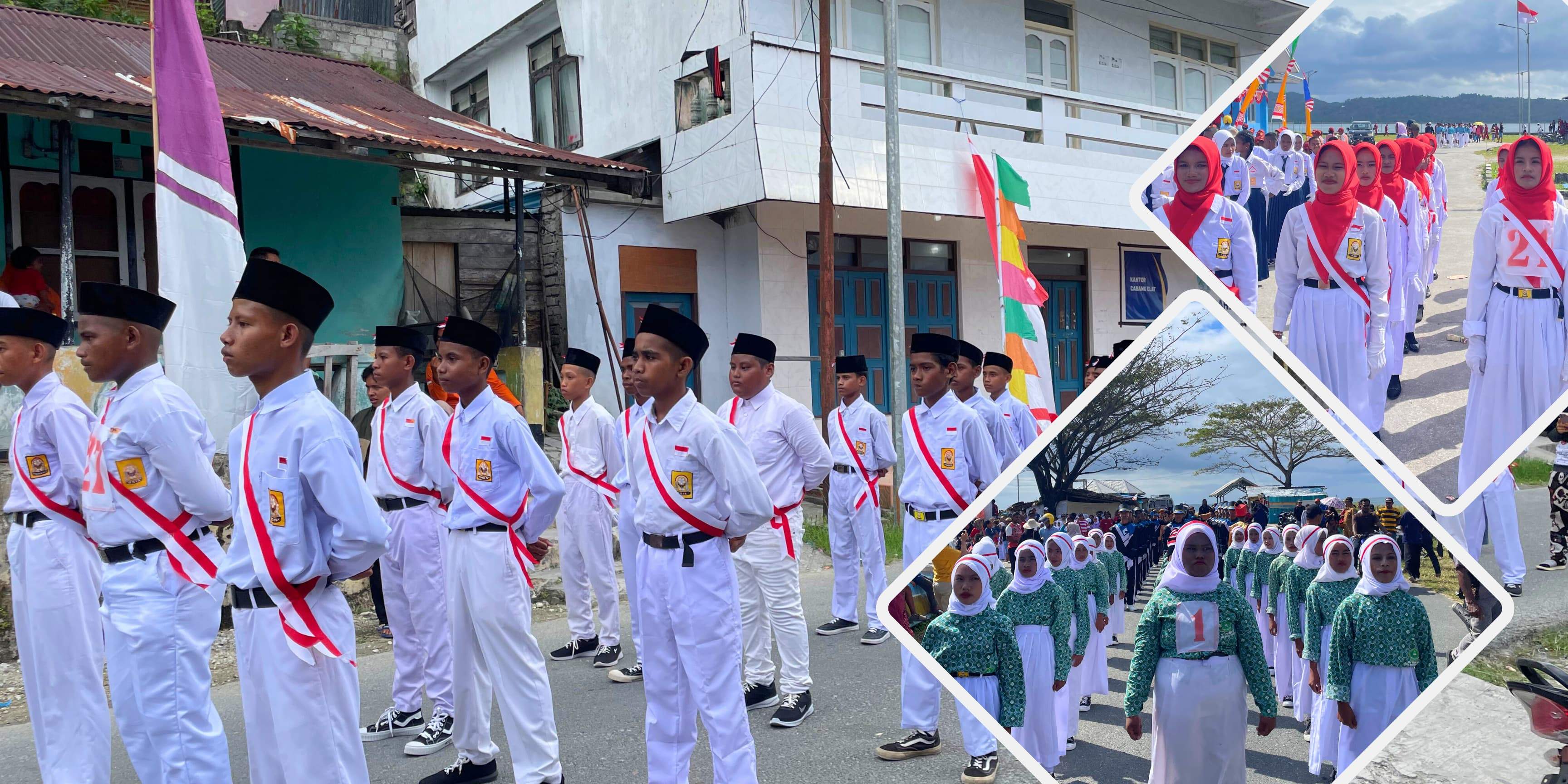 Semarakkan HUT Kemerdakaan RI Ke-79, MTsN 3 MALRA Ikuti Lomba Gerak Jalan Tingkat Kecamatan Kei Besar