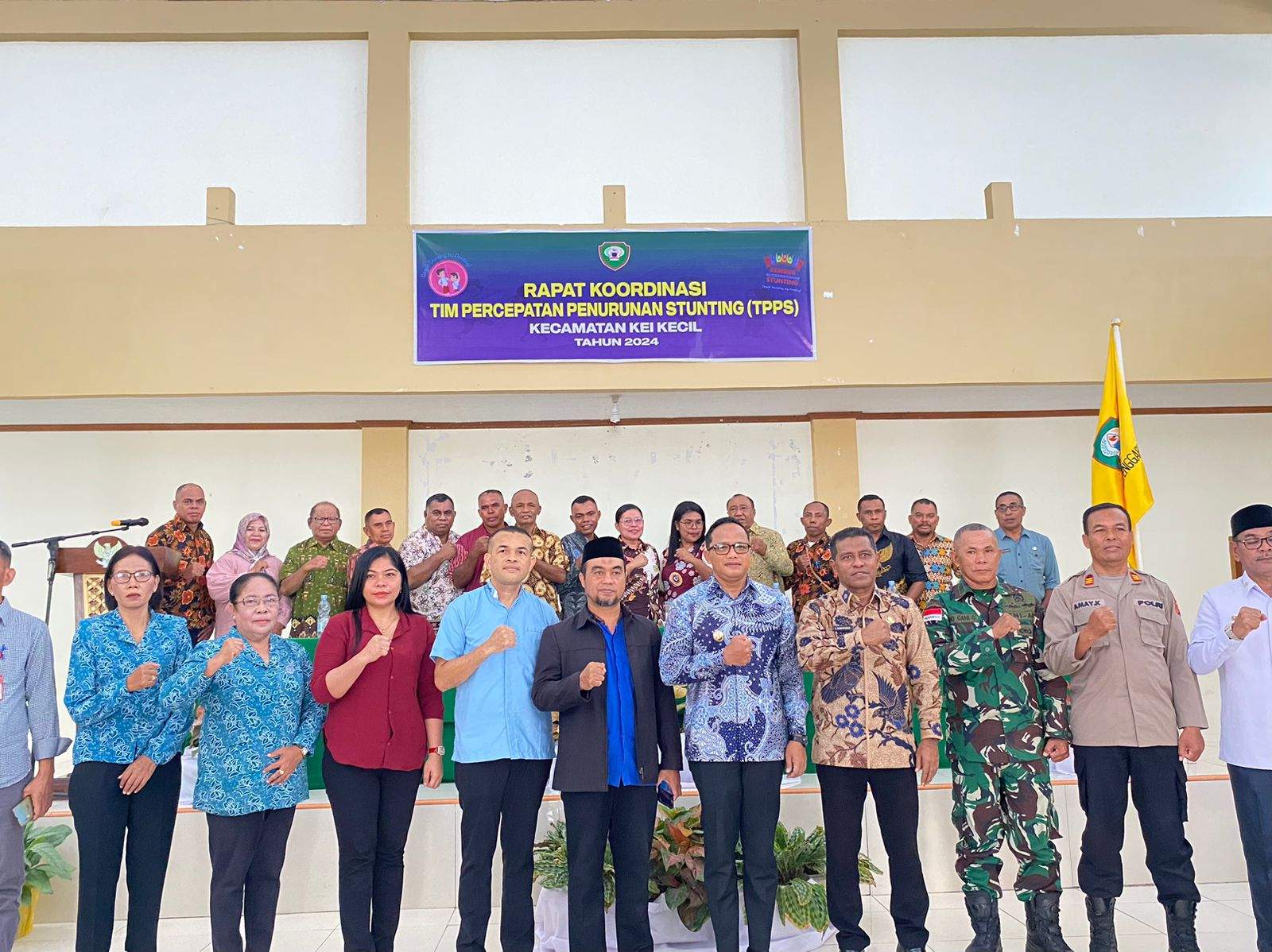 Turut Mengambil peran, Kepala KUA Kei Kecil Hadiri Rapat Koordinasi Tim Percepatan Penurunan Stunting Kecamatan Kei Kecil 